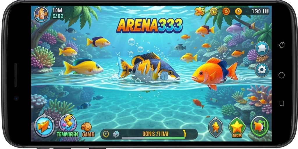 Tampilan gameplay seru dalam <strong>ARENA333</strong> saat berburu ikan.