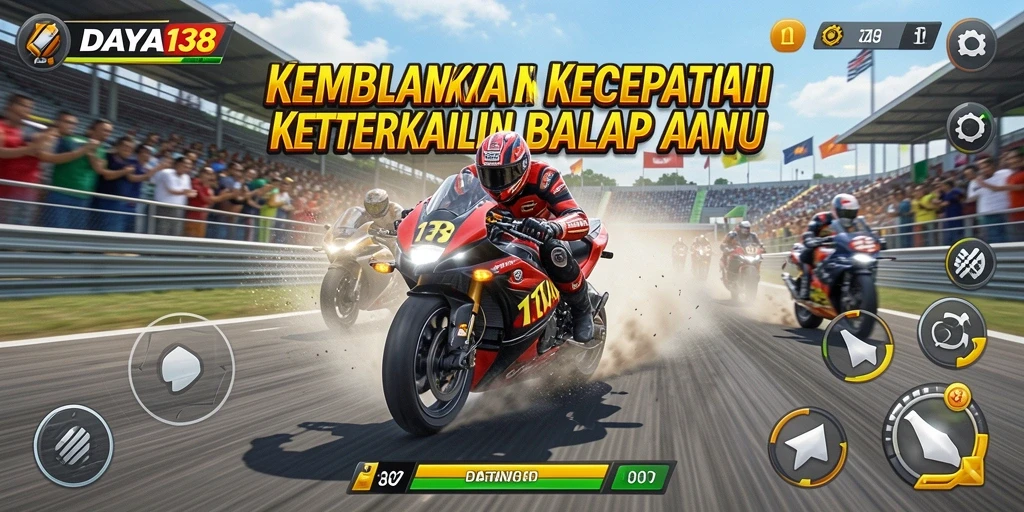 Tampilan gameplay seru DAYA138 dalam balapan mendebarkan.