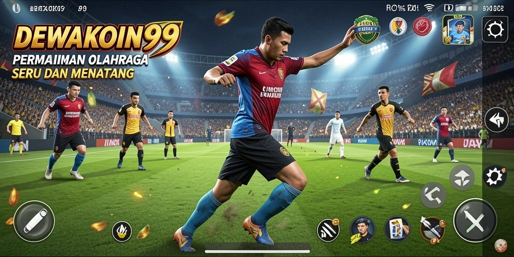Screenshot gameplay DEWAKOIN99 yang menampilkan aksi olahraga yang mendebarkan.