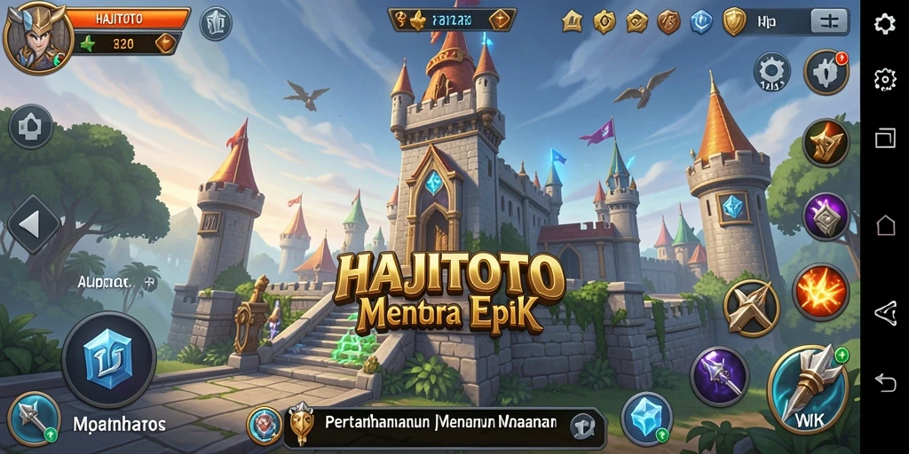 Tampilan seru gameplay HAJITOTO dalam pertarungan Tower Defense.