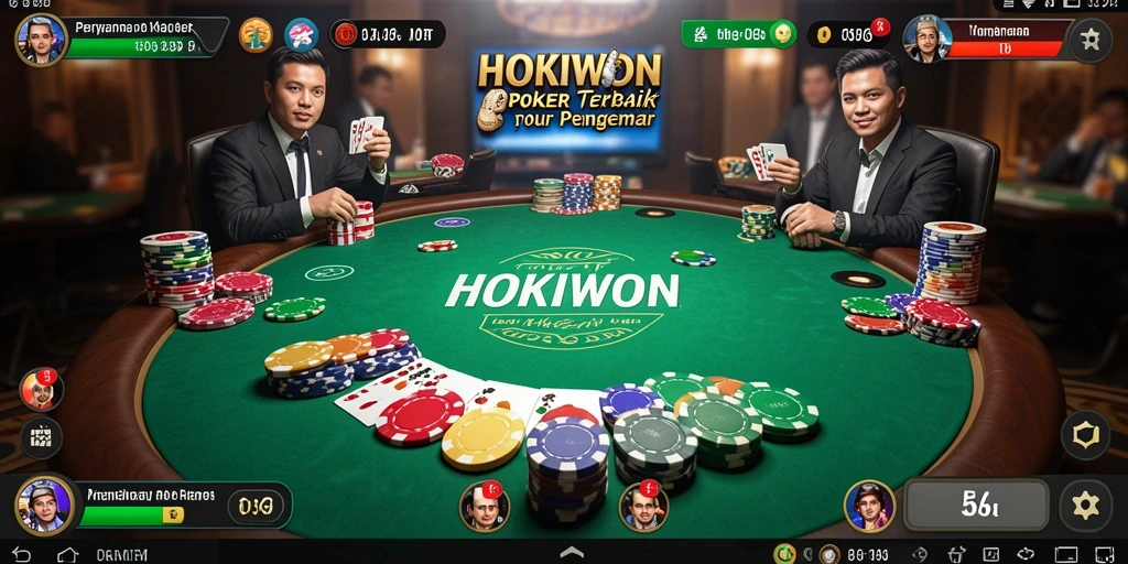 Tampilan gameplay HOKIWON yang seru dalam permainan Poker.