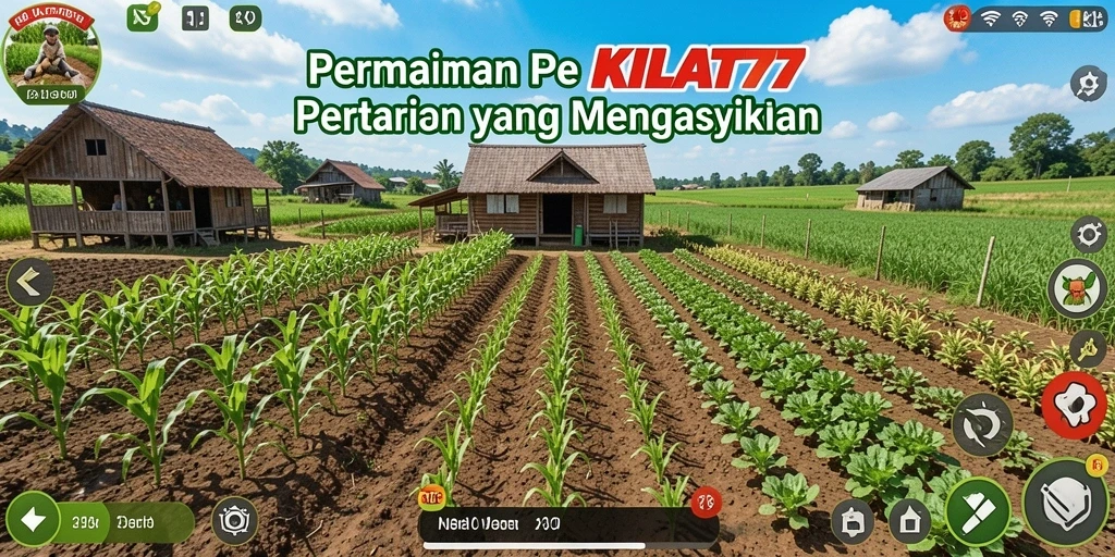 Tampilan gameplay KILAT77 dengan aktivitas pertanian yang menyenangkan.