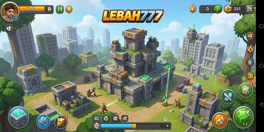 Tangkapan layar gameplay LEBAH777 menunjukkan aksi pertahanan yang mendebarkan.