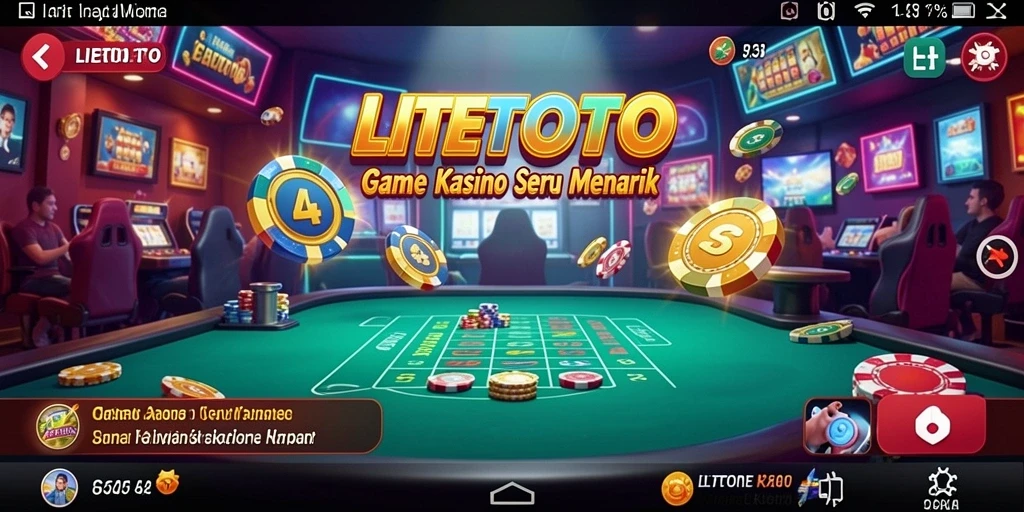 Screenshot utama LITETOTO menampilkan gameplay Kasino yang menawan.